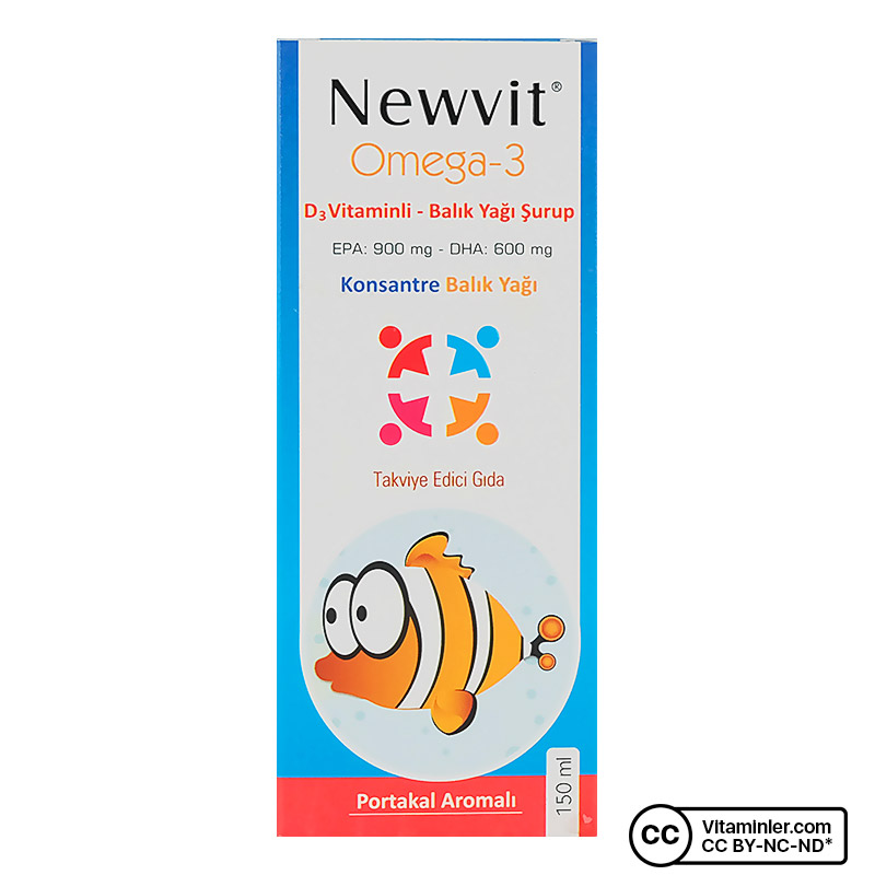 Newvit Omega 3 D Vitaminli Balık Yağı Şurup 150 mL