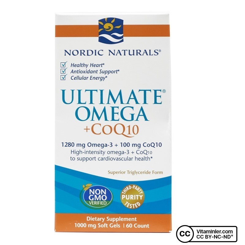 Nordic Naturals Ultimate Omega + CoQ10 60 Kapsül Vitaminler