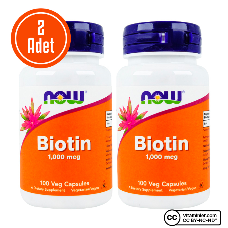 Now Biotin 1000 Mcg 100 Kapsül 2 Adet