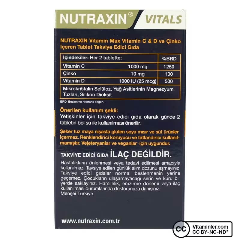 Nutraxin Magnesium Complex 60 Tablet + Vitamin Max C + D + Çinko Seti