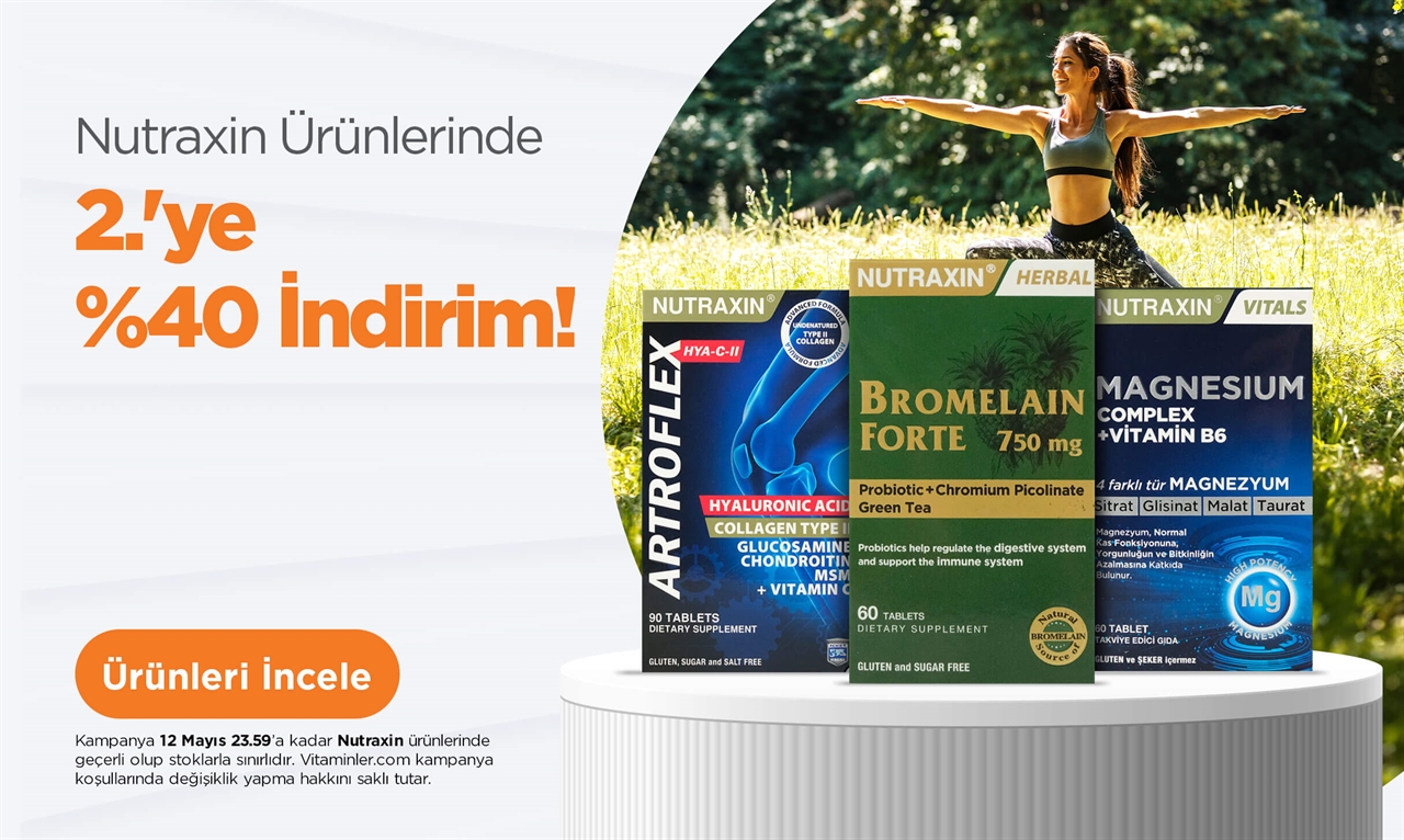 Nutraxin Ürünlerinde 2. Ürüne %40 İndirim! - 04052025
