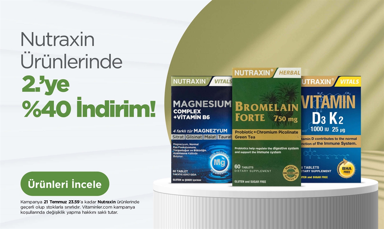 Nutraxin Ürünlerinde 2.ye %40 İndirim!  - 14072025