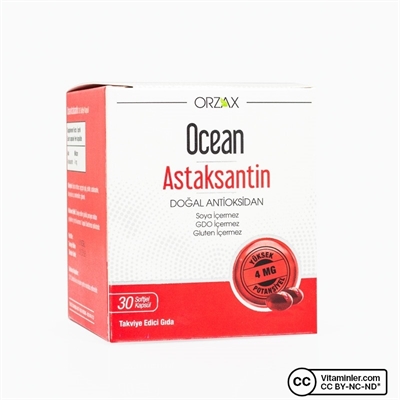 Ocean Astaksantin Doğal Antioksidan 30 Kapsül