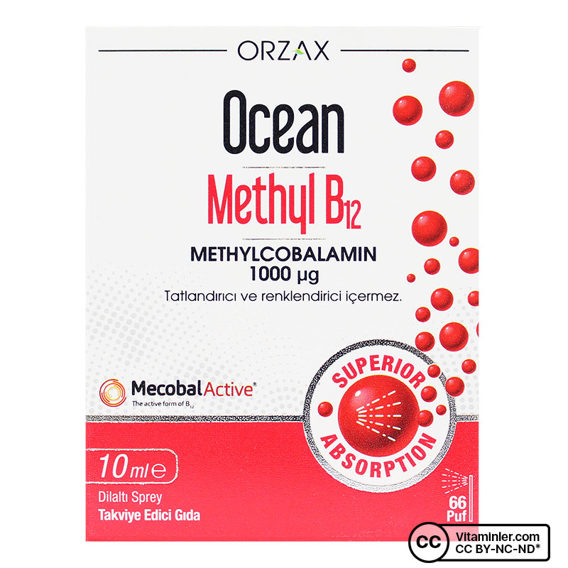 Ocean Methyl B12 1000 Mcg 10 mL Sprey