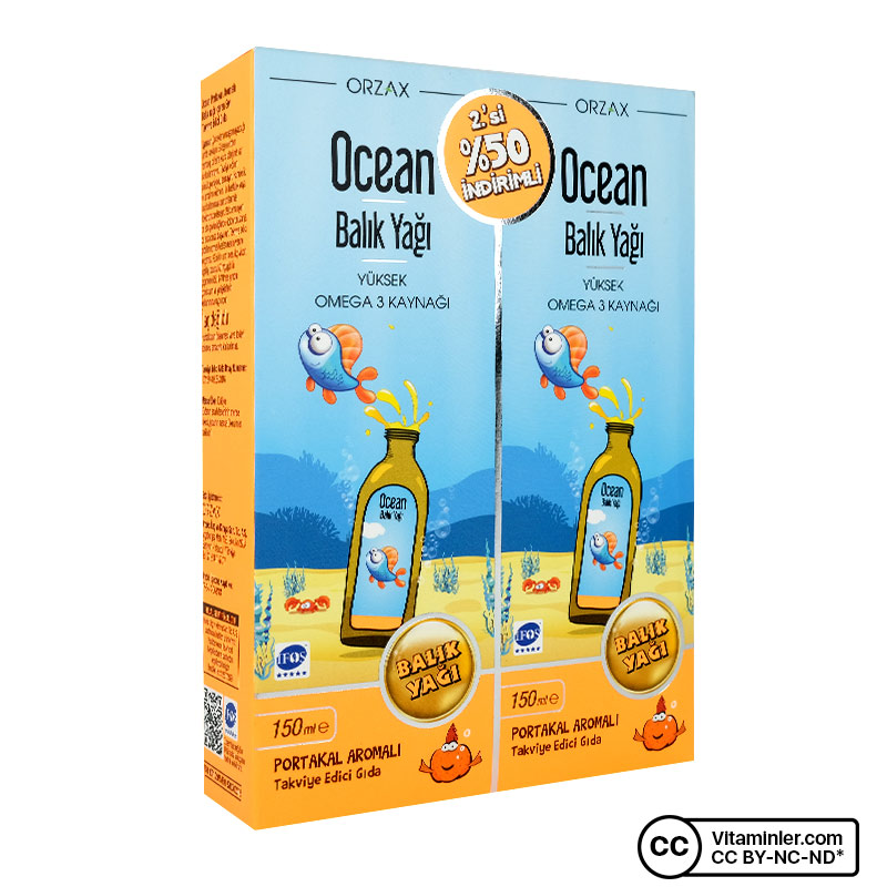 Ocean Orzax Balık Yağı Şurup 150 mL 2'li Paket