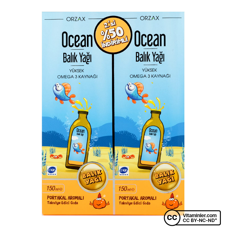 Ocean Orzax Balık Yağı Şurup 150 mL 2'li Paket
