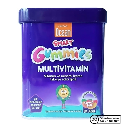 ocean smart gummies multivitamin 64 cignenebilir tablet vitaminler