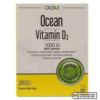 Ocean Vitamin D3 1000 Iu 20 Ml Ocean D Vitaminleri