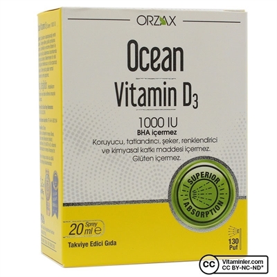 Ocean Vitamin D3 1000 Iu 20 Ml Ocean D Vitaminleri