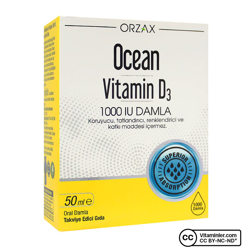Ocean Vitamin D3 1000 IU Damla 50 Ml D Vitaminleri