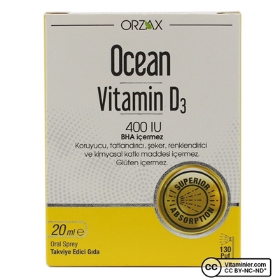 Ocean Vitamin D3 400 Iu 20 Ml Ocean D Vitaminleri