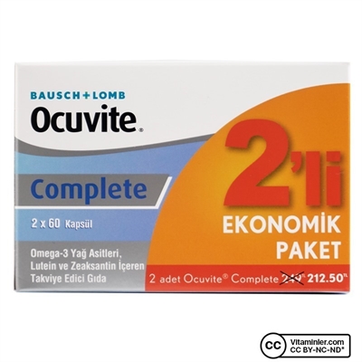 Ocuvite Complete Bausch Lomb 60 Kapsul Ikili Kampanya Vitaminler