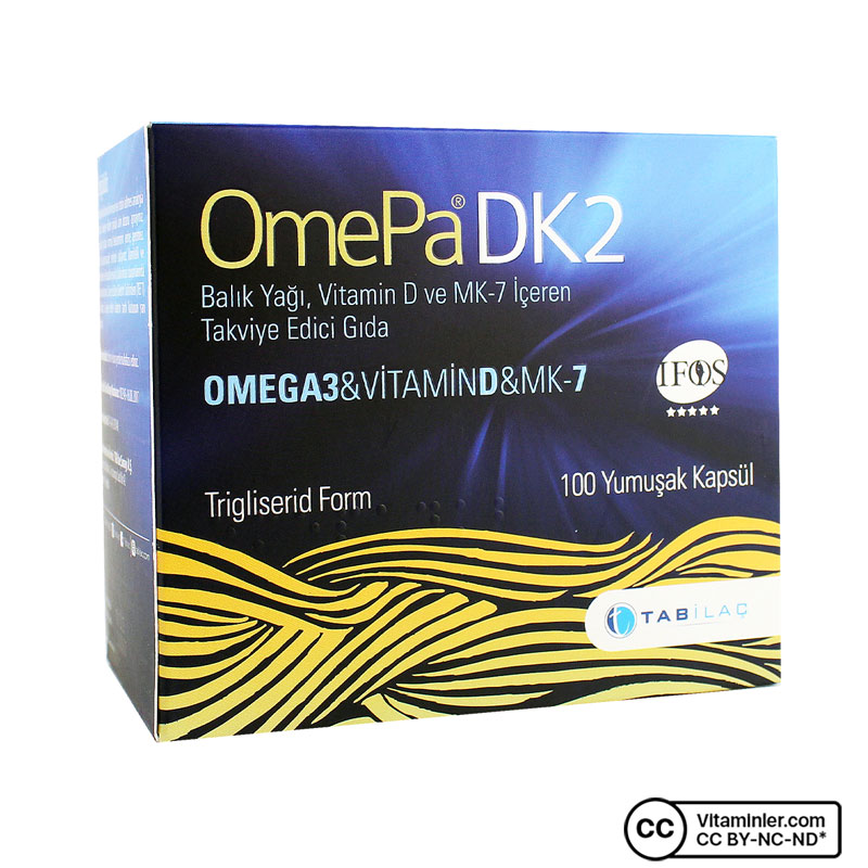 OmePa DK2 Omega 3 Vitamin D MK-7 100 Kapsül