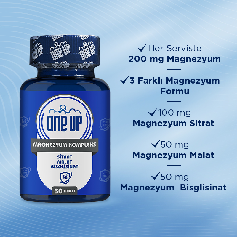 One Up Magnezyum Kompleks 60 Tablet + Sambucus Nigra 20 Efervesan Tablet