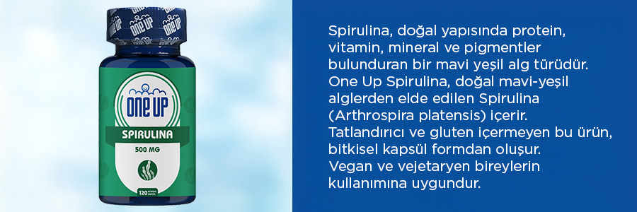 One Up Spirulina 500 Mg 120 Kapsül