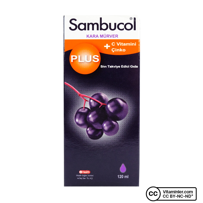 Sambucol Plus Şekersiz Kara Mürver 120 mL