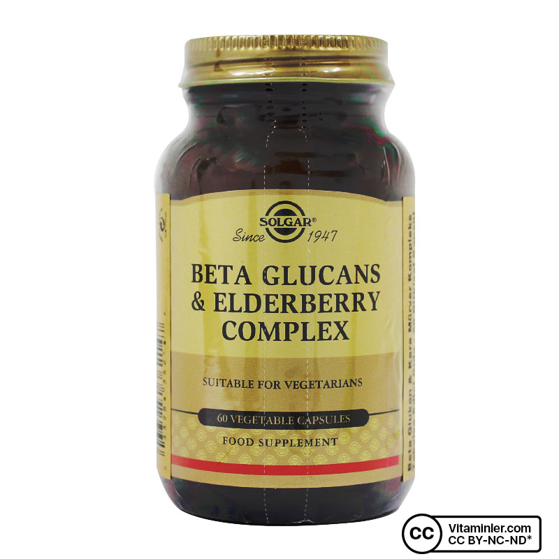Solgar Beta Glucans Elderberry Complex 60 Kapsül