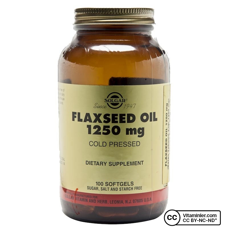 Solgar Flaxseed Oil 1250 mg 100 Softjel Vitaminler
