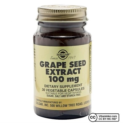 Solgar Grape Seed Extract 100 Mg 30 Kapsül – Üzüm Çekirdeği Ekstresi (Grape seed) – Kullananlar – Kapıda Ödeme – Satın Al
