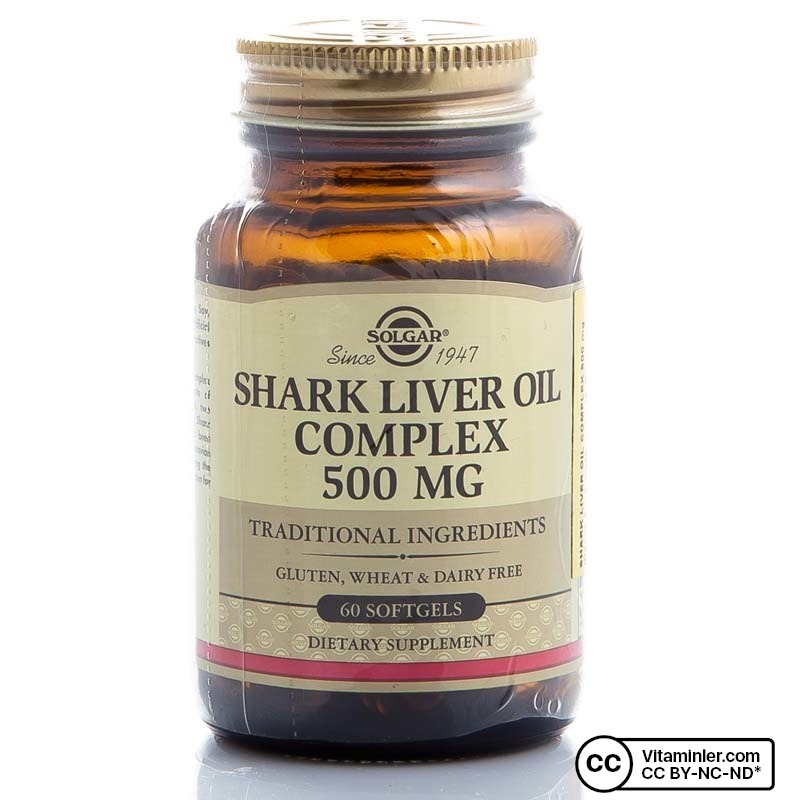Solgar Shark Liver Oil Complex 500 Mg 60 Kapsül