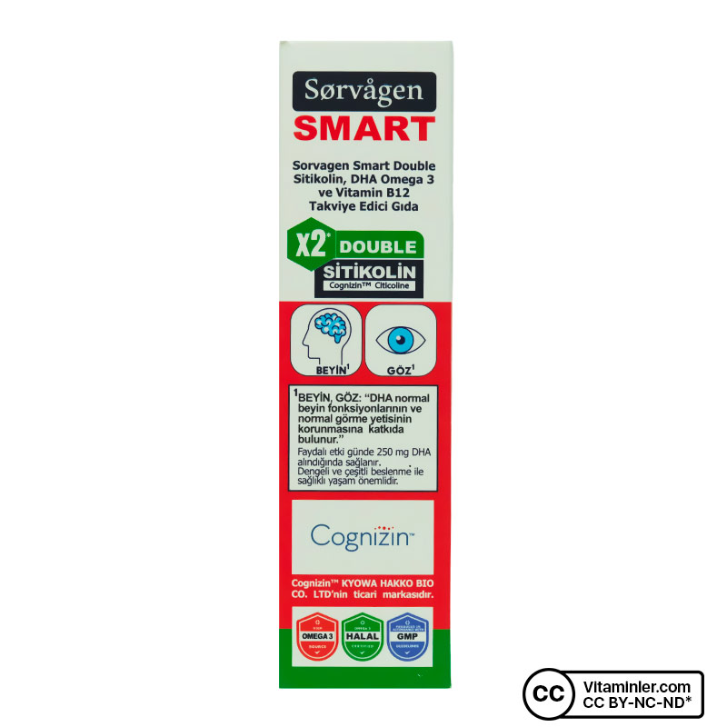 Sorvagen Double Sitikolin DHA Omega 3 ve B12 30 Kapsül