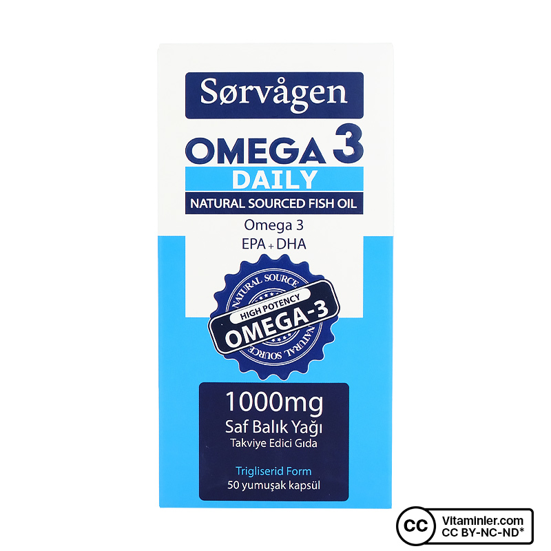 Sorvagen Omega 3 Daily 1000 Mg Balık Yağı 50 Kapsül