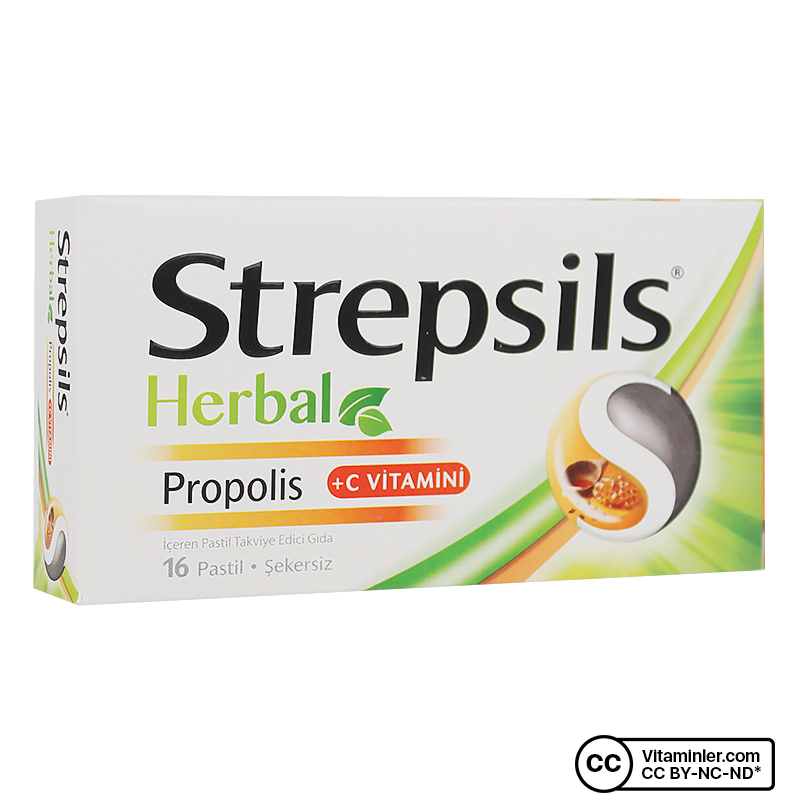 Strepsils Herbal Propolis + C Vitamini 16 Pastil