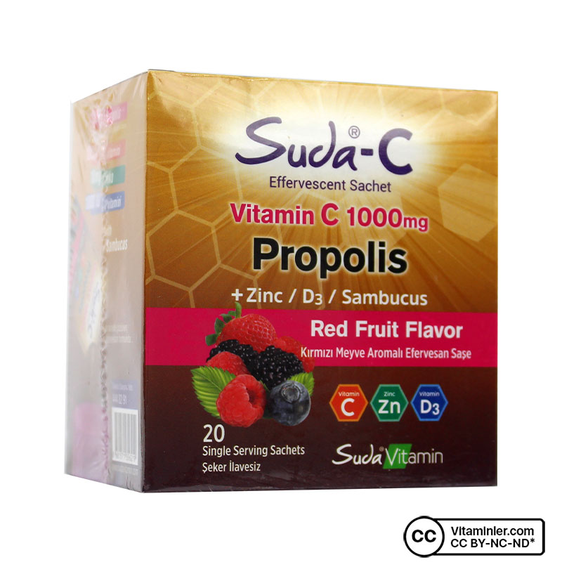 Suda C Vitamin C 1000 Mg Propolis 20 Saşe