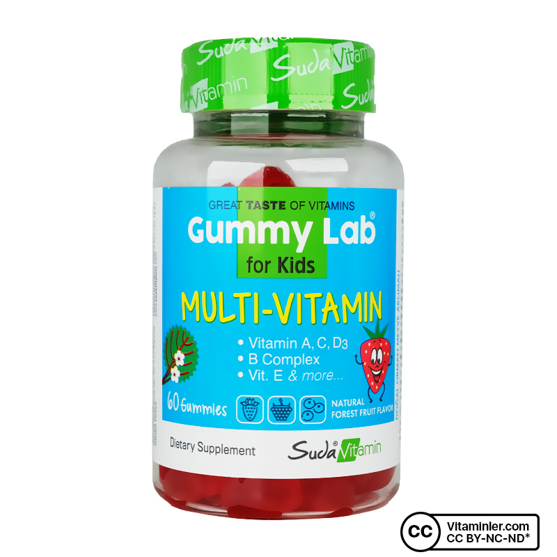 Suda Gummy Lab Multi-Vitamin For Kids 60 Çiğnenebilir Form