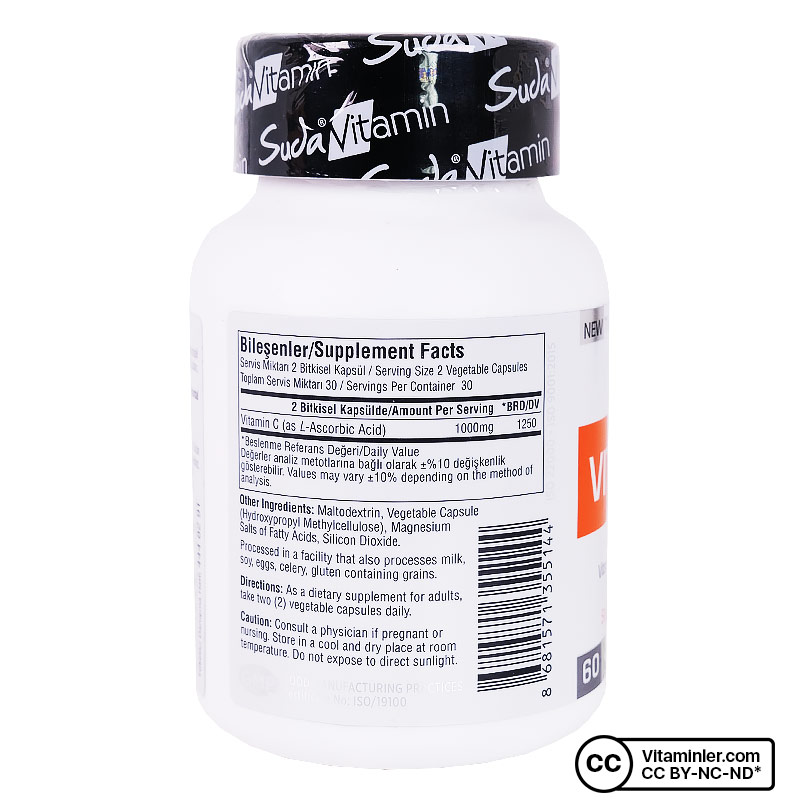 Suda Vitamin C 1000 Mg 60 Kapsül
