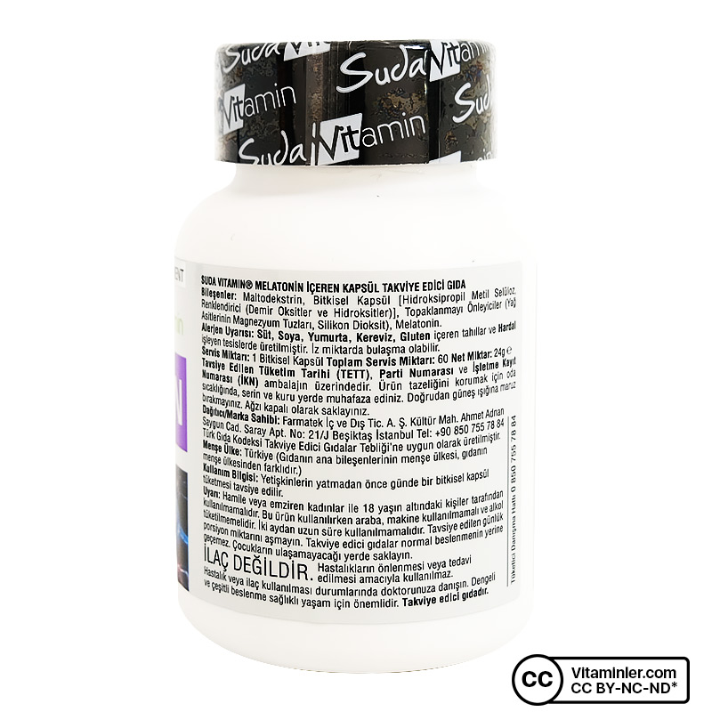 Suda Vitamin Melatonin 3 Mg 60 Kapsül
