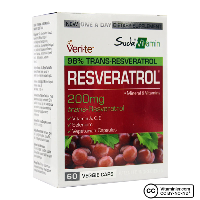 Suda Vitamin Resveratrol 200 Mg 60 Kapsül