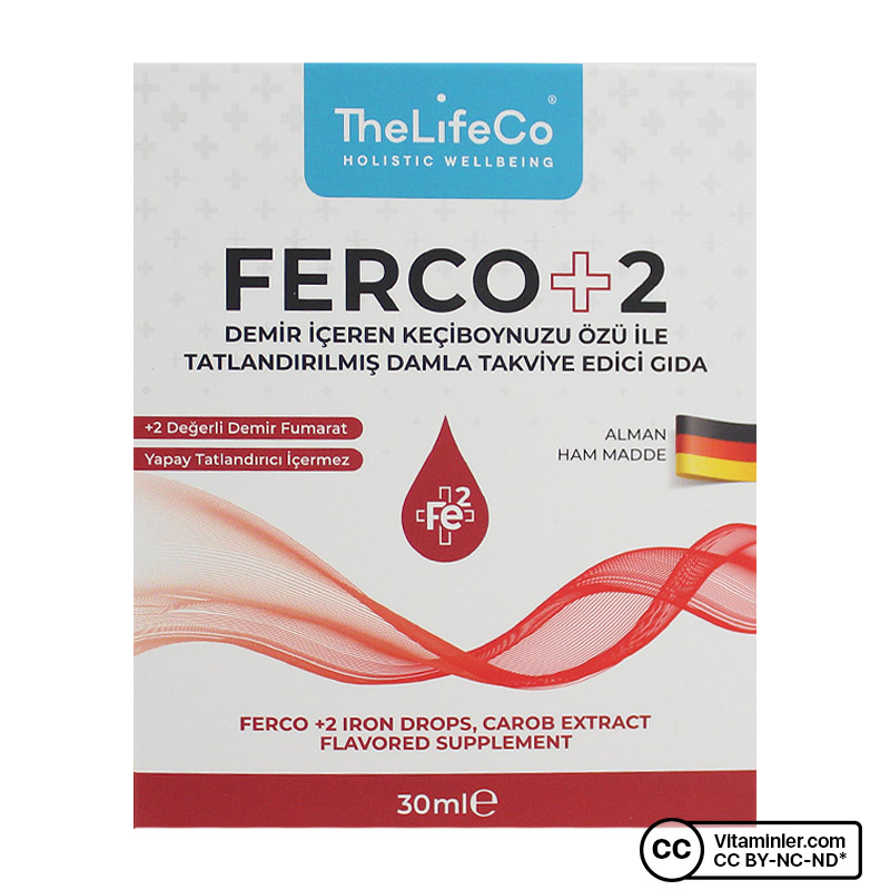 The Lifeco Ferco +2 Değerlikli Demir Damlası 30 mL
