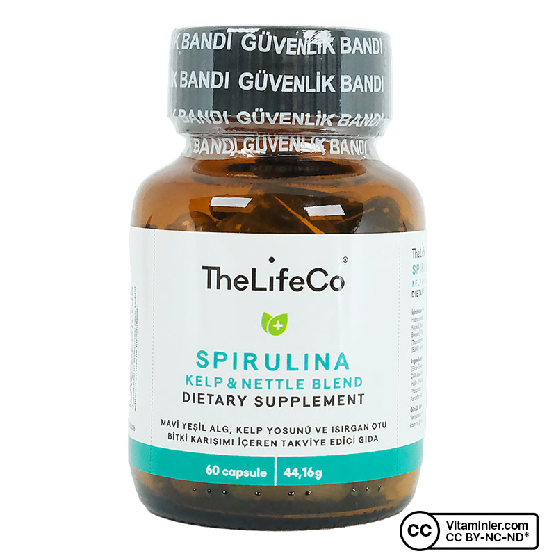 The Lifeco Spirulina Kelp & Nettle 60 Kapsül