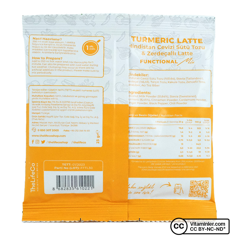 The Lifeco Turmeric Latte 23 Gr