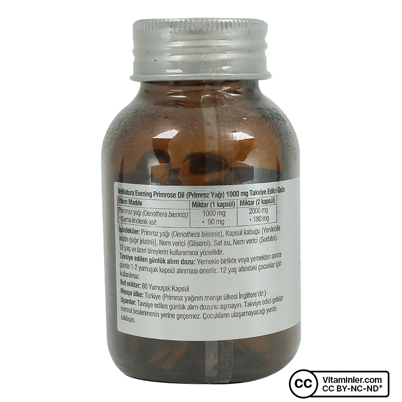 Venatura Evening Primrose Oil (Primroz Yağı) 1000 Mg 60 Kapsül