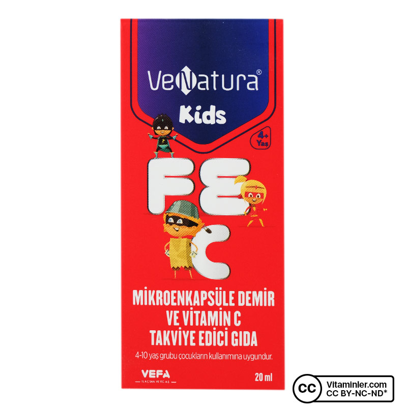 Venatura Kids Mikroenkapsüle Demir ve Vitamin C 20 mL