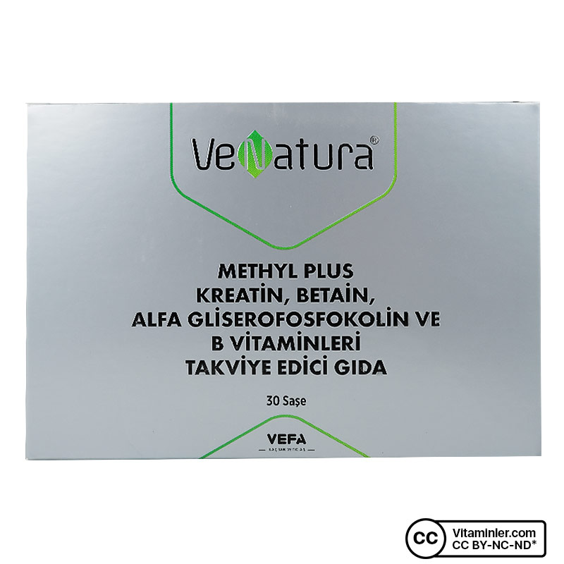 Venatura Methyl Plus Kreatin, Beatin, Alfa Gliserofosfokolin ve B Vitaminleri 30 Saşe