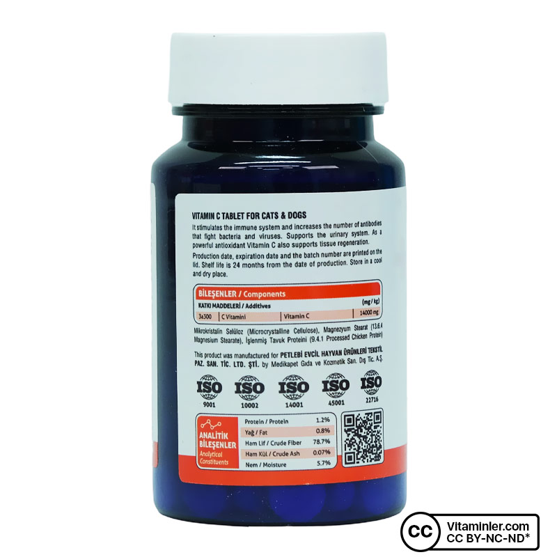 Vet's Plus C Vitamini For Cats and Dogs 75 Tablet