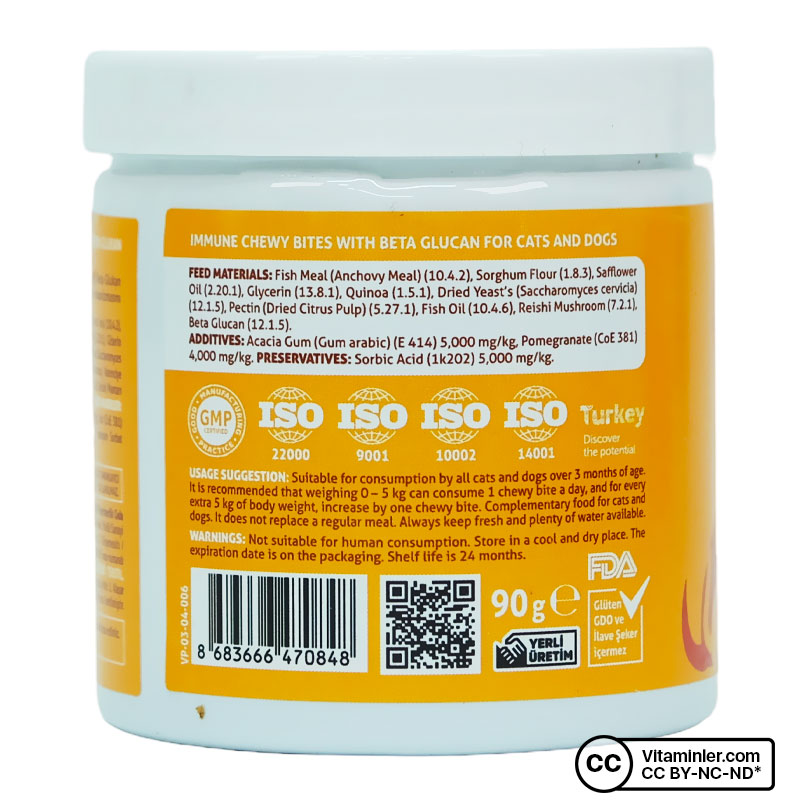 Vet's Plus Immune For Cats and Dogs 60 Çiğnenebilir Form