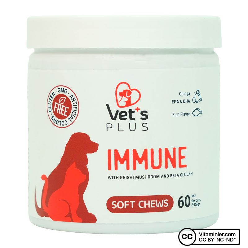 Vet's Plus Immune For Cats and Dogs 60 Çiğnenebilir Form