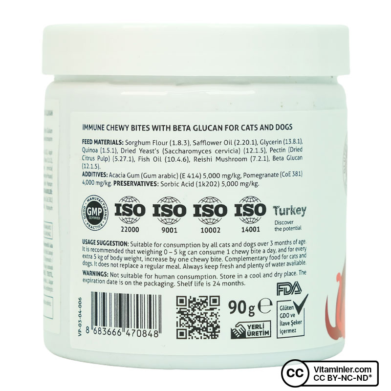 Vet's Plus Immune For Cats and Dogs 60 Çiğnenebilir Form