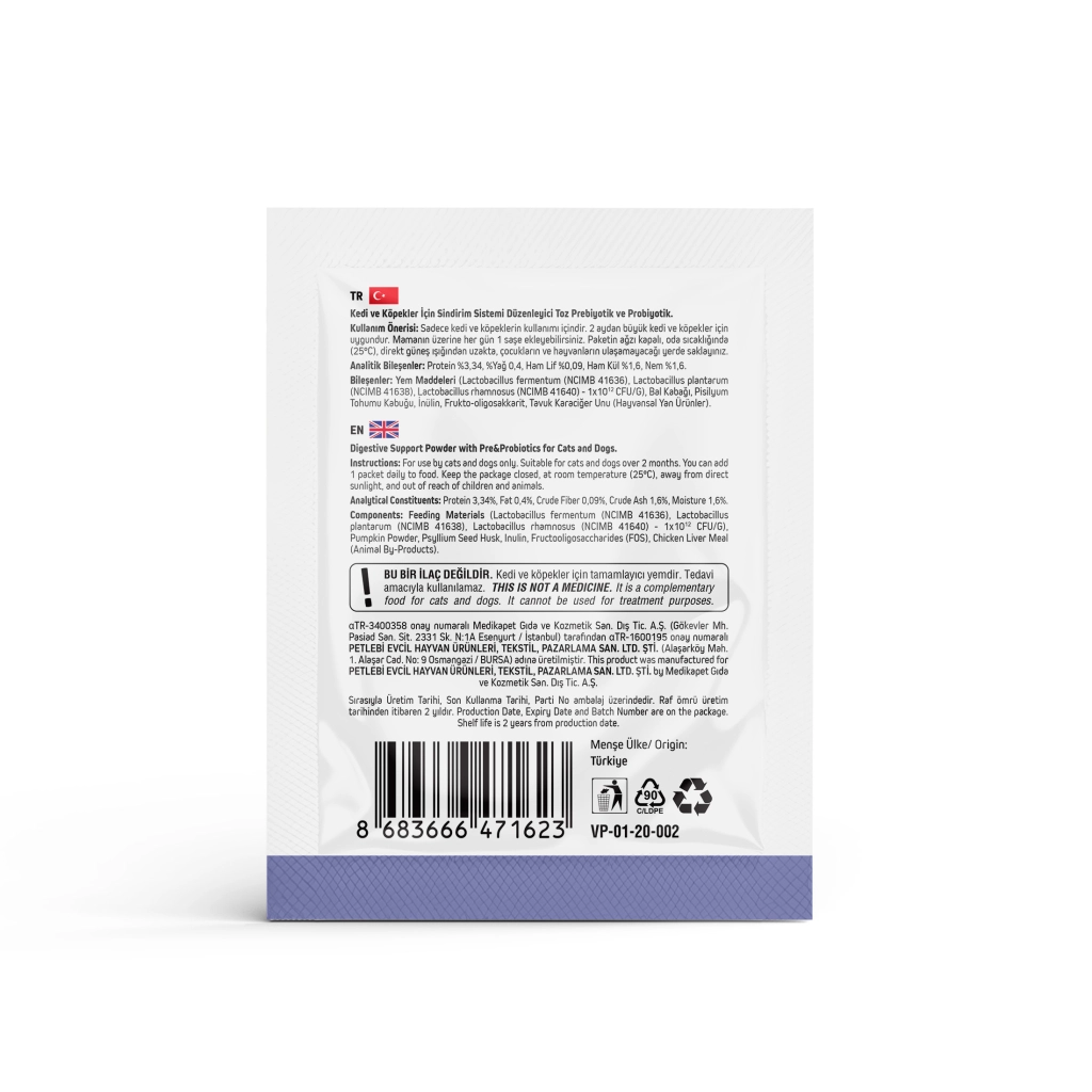 Vet's Plus Prebiotic & Probiotic For Cats and Dogs 30 Saşe