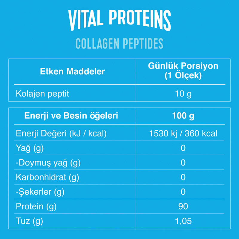 Vital Proteins Collagen Peptides 284 Gr Nötr Tat