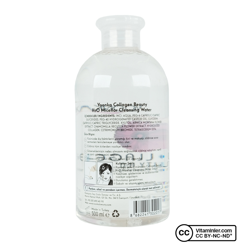 Voonka Collagen Beauty H2O Micellar Temizleyici Su 500 mL