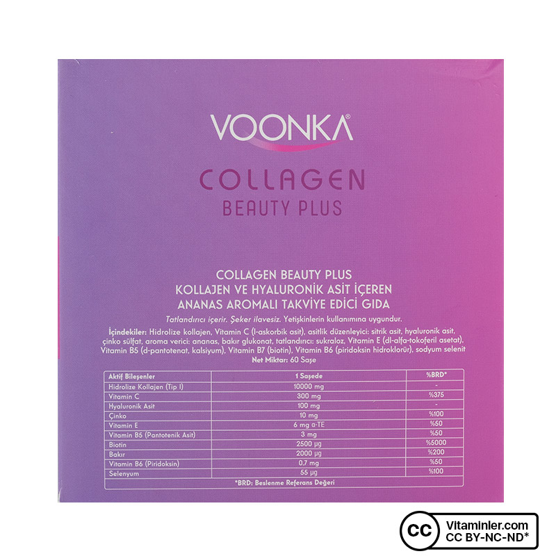 Voonka Collagen Beauty Plus 60 Saşe