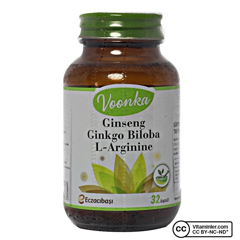 Voonka Ginseng Ginkgo Biloba LArginine 32 Kapsül Vitaminler