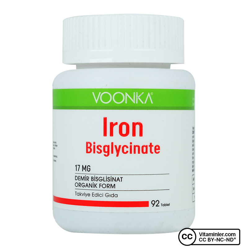 Voonka Iron Bisglycinate (Demir) 92 Tablet