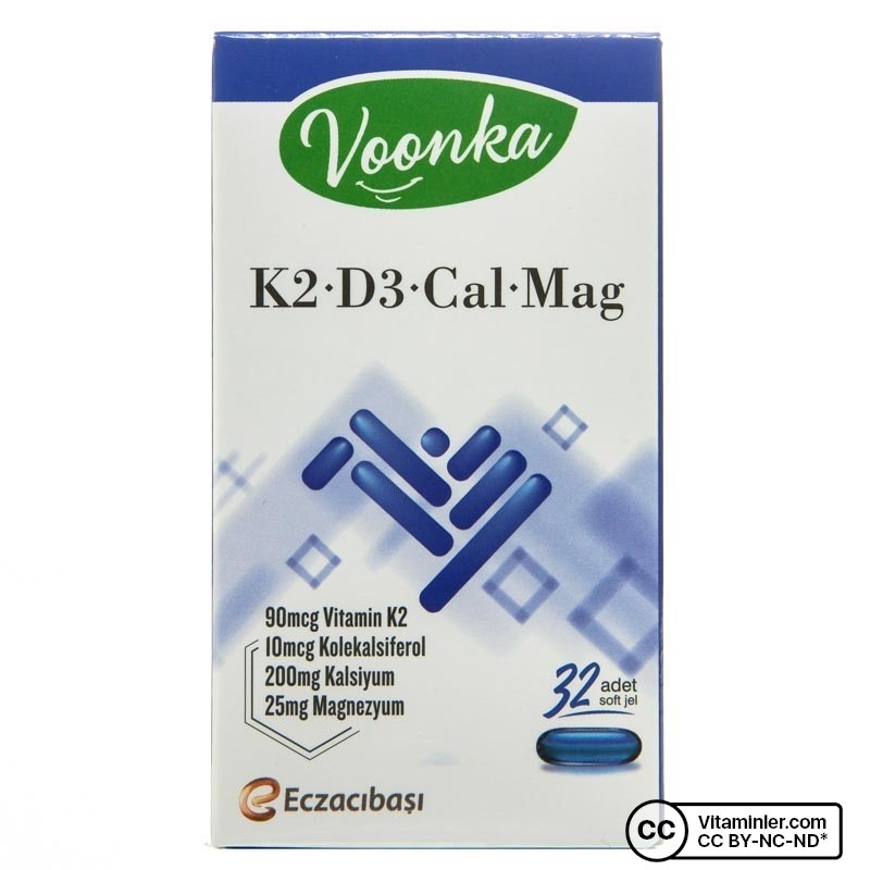 Voonka K2 D3 Cal Mag 32 Kapsül