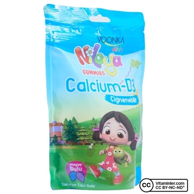 Voonka Kids Niloya Gummies Calcium D3 30 Cignenebilir Form Vitaminler